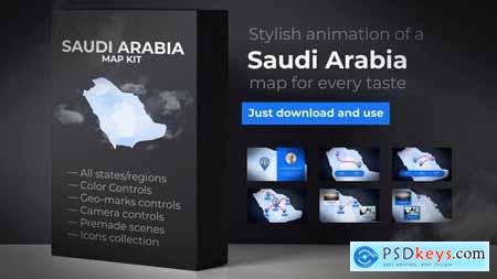 VideoHive Saudi Arabia Map - Kingdom of Saudi Arabia Map Kit
