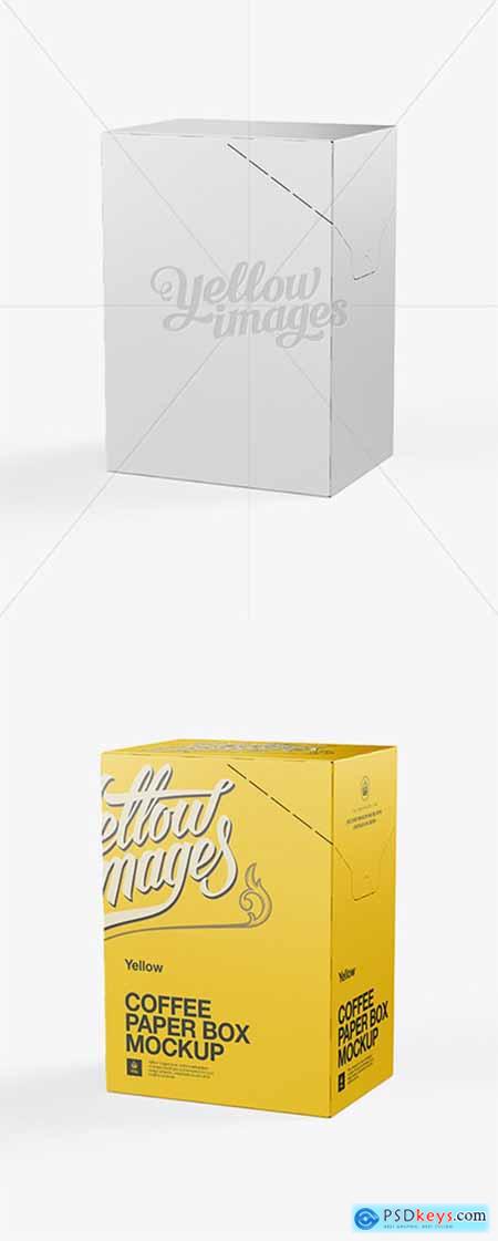 Coffee Paper Box Mockup - Right Side 3 4 View 11928