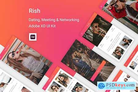 Rish - Dating, Meeting & Networking Adobe XD App
