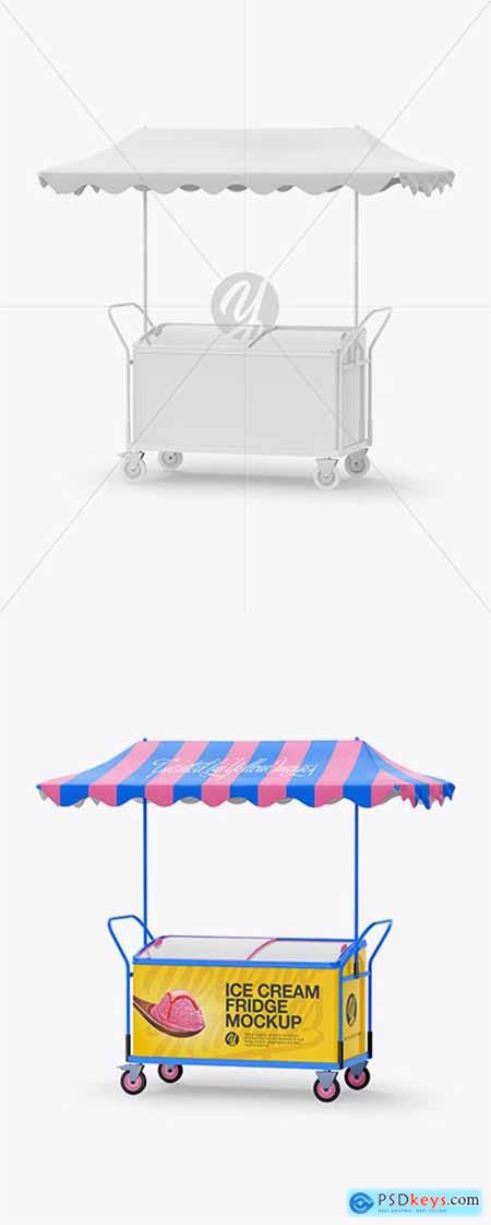 Download Ice Cream Fridge With Awning Mockup - Half-Side View 20068 » Free Download Photoshop Vector ...