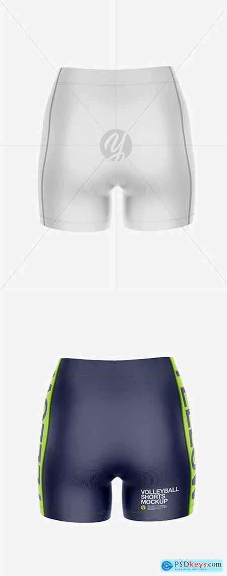 Women`s Volleyball Shorts Mockup - Back View 32799