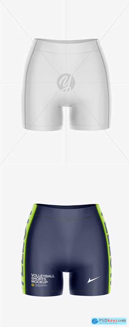 Women's Volleyball Shorts Mockup - Front View 32798