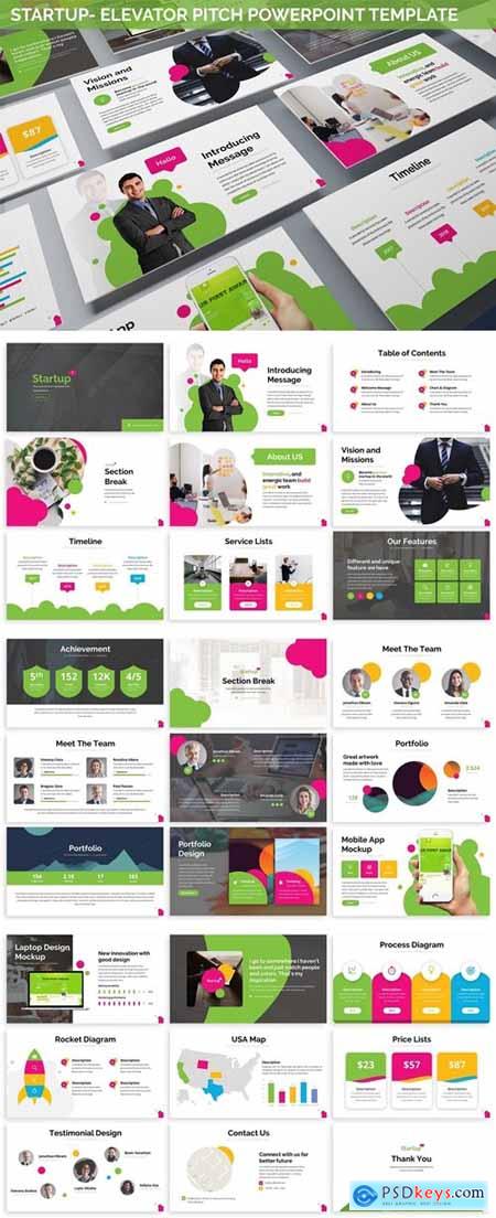 Startup - Elevator Pitch Powerpoint Template