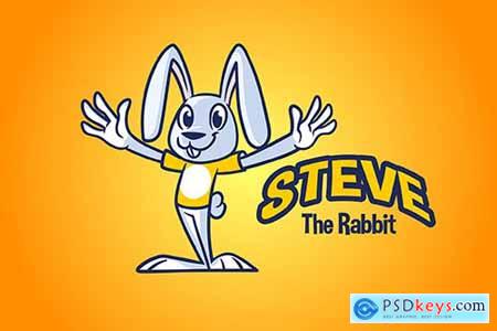 Cartoon Rabbit Mascot Logo