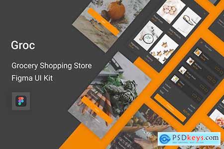 Groc - Grocery Shopping Store Figma UI Kit