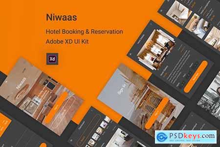 Niwaas - Hotel Booking & Reservation for Adobe XD