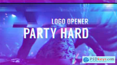 Videohive Party Hard - Glitch Logo Opener
