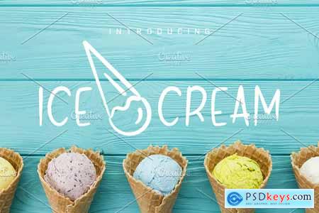 Brush Font and Ice Cream Pack 3921134