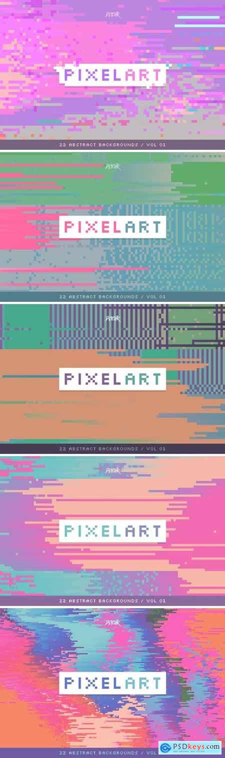 Pixel Art Colorful Backgrounds V. 01