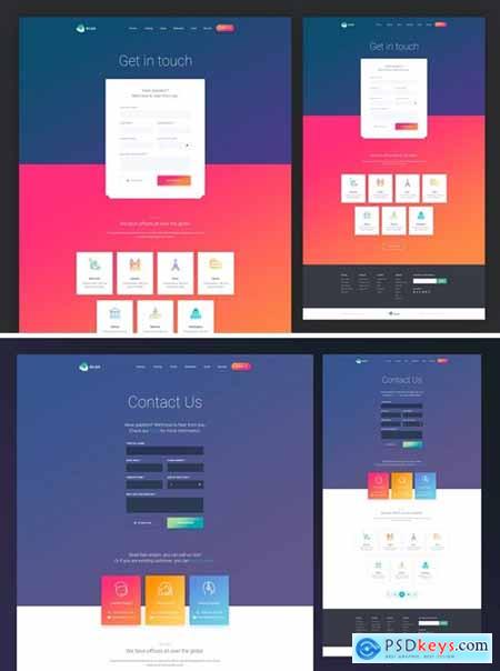 Modern Contact Us Page - Gradient Style