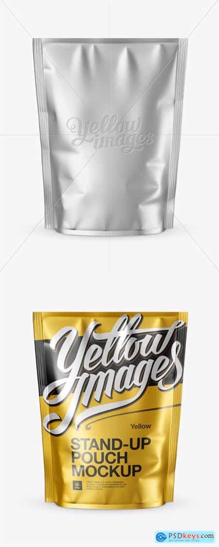 Download Matte Metallic Stand-up Pouch Mockup - Front View 14130 ...