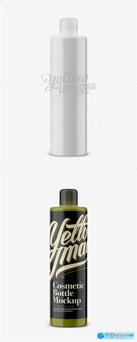 Round Cosmetic Bottle With Frosted Screw Cap Mockup 13923