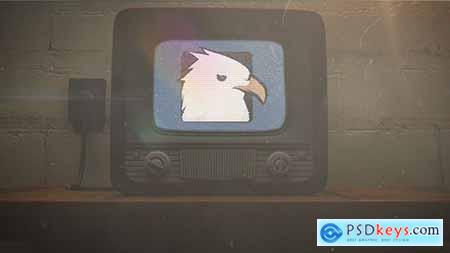 VideoHive Old TV Glitch Logo Reveal