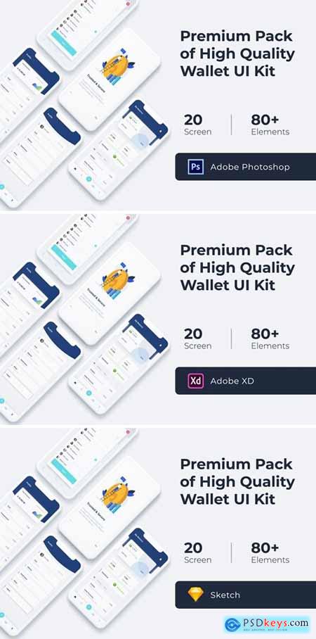 Wallet UI KIT for XD, Sketch and Photoshop