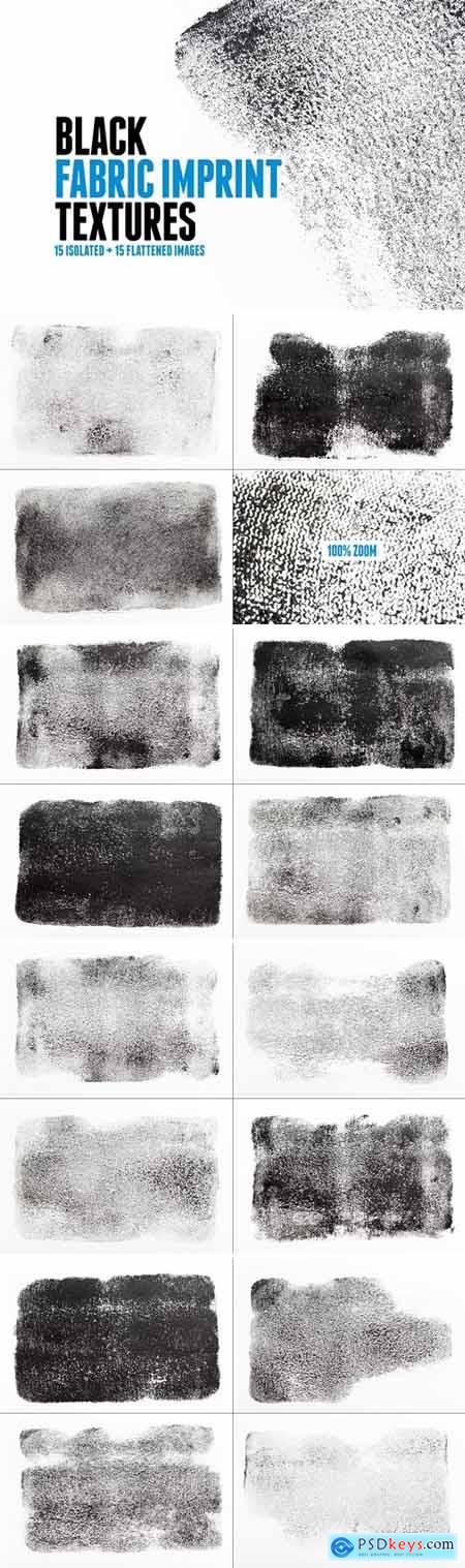 15 Black Fabric Imprint Textures