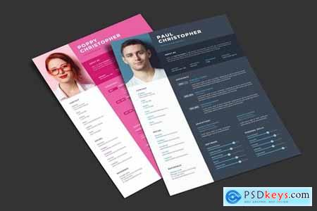 Resume CV Print Template 02