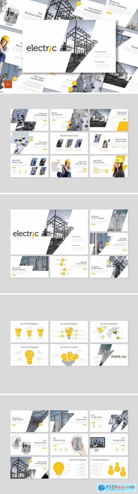 Electric Powerpoint, Keynote and Google Slides Templates