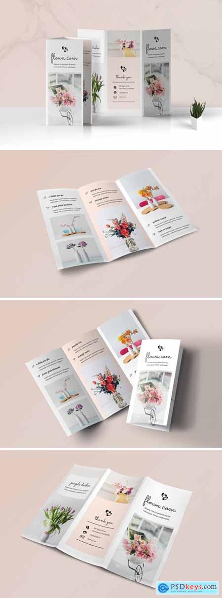 Trifold Flowers Business Brochure