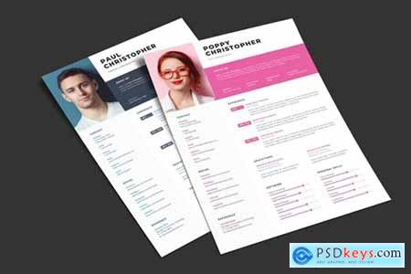 Resume CV Print Template 01