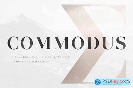 Commodus - All Caps Serif Typeface 3943069