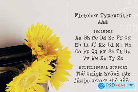 Fletcher Typewriter Font & Extras 3939590