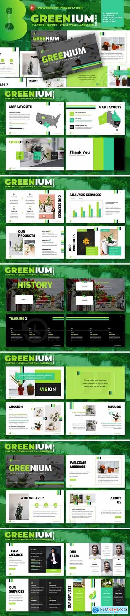 Greenium - Planting Services Powerpoint and Keynote