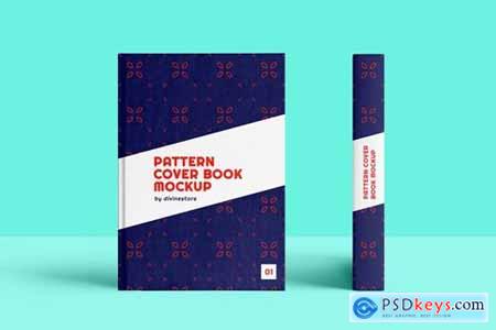 Floral Pattern Cover Book Mockup