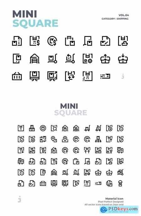 Mini square - 60 Shipping Icons