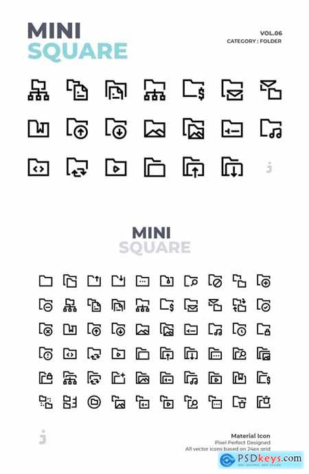 Mini square - 60 Folder Icons