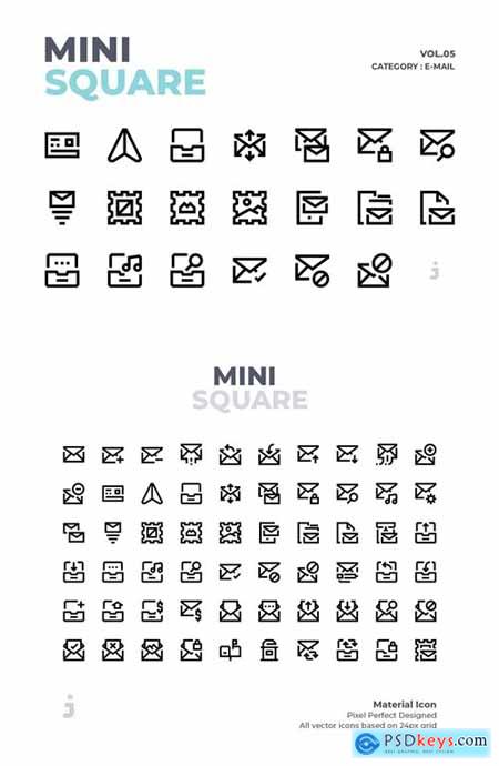 Mini square - 60 E-Mail Icons