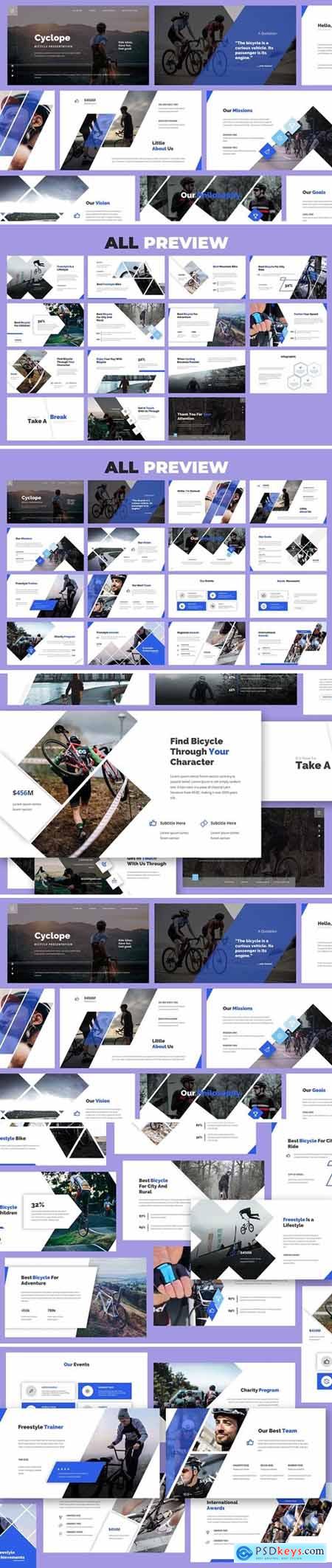 Cyclope - Bicycle Powerpoint and Keynote Template