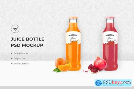 Juice Bottle PSD Mockup Template