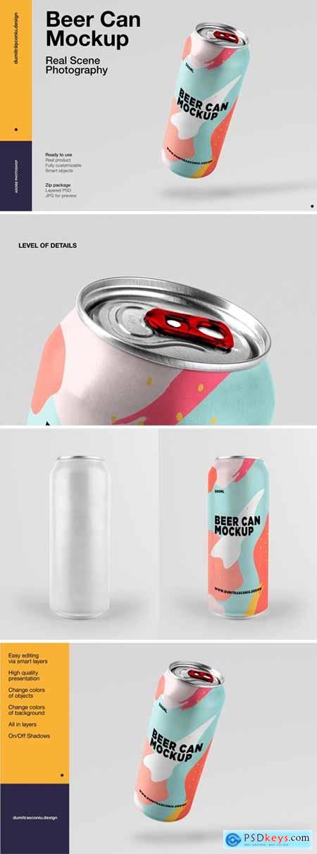Beer Can Mockup - Real Scene