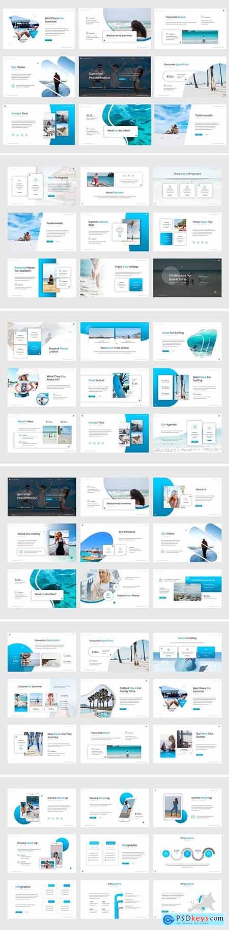 Summer Fashion Powerpoint, Keynote and Google Slides Templates
