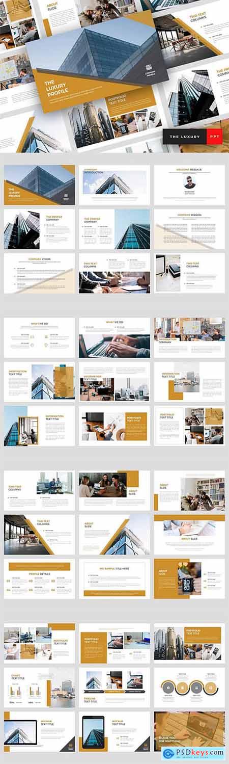 The Luxury - Pitch Deck Powerpoint, Keynote and Google Slides Templates
