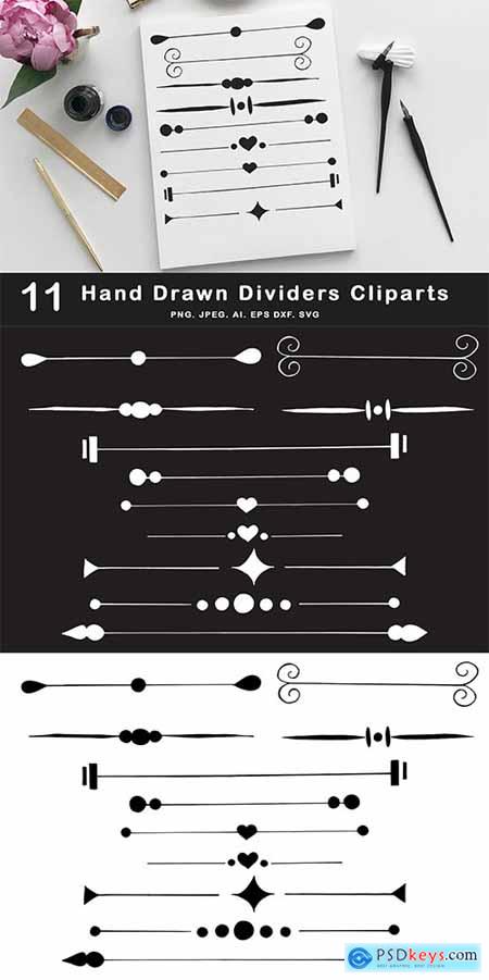Hand Drawn Dividers Cliparts
