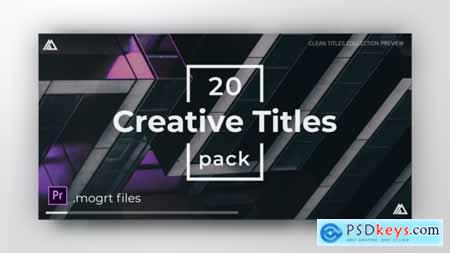 Videohive Minimal Clean Titles For Premiere Pro