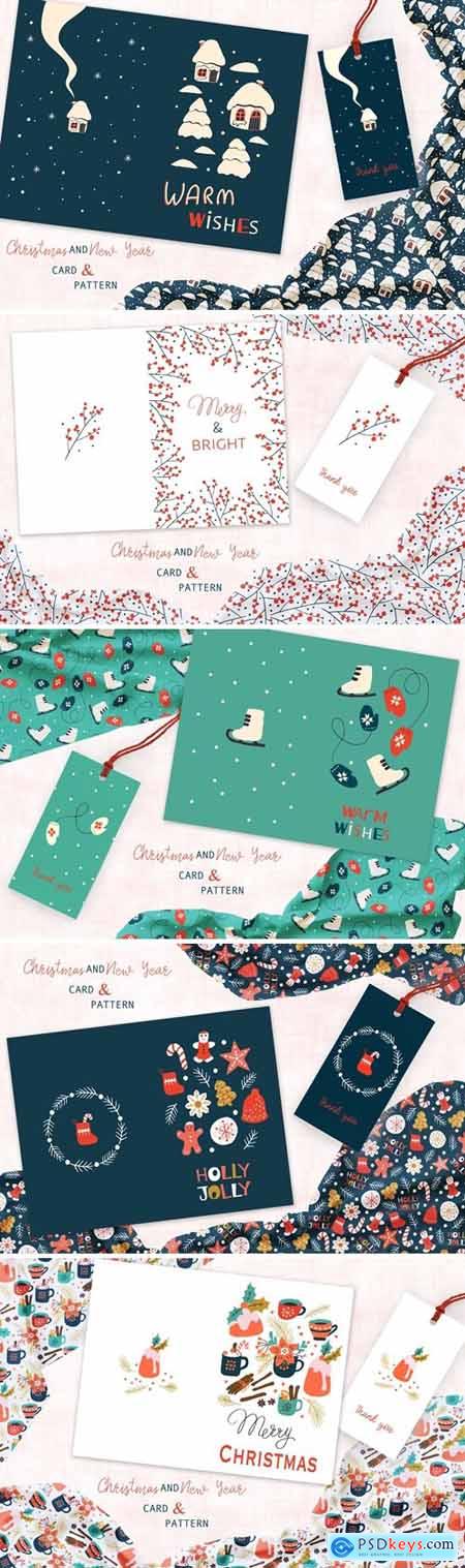 Christmas Greeting Card and Pattern