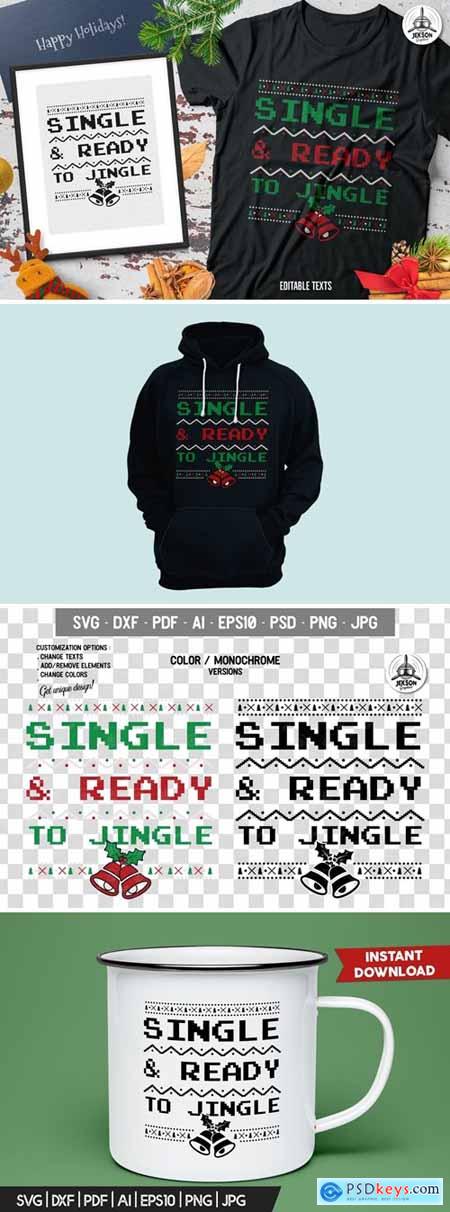 Christmas Jingle Sweater T-Shirt Xmas Retro Party