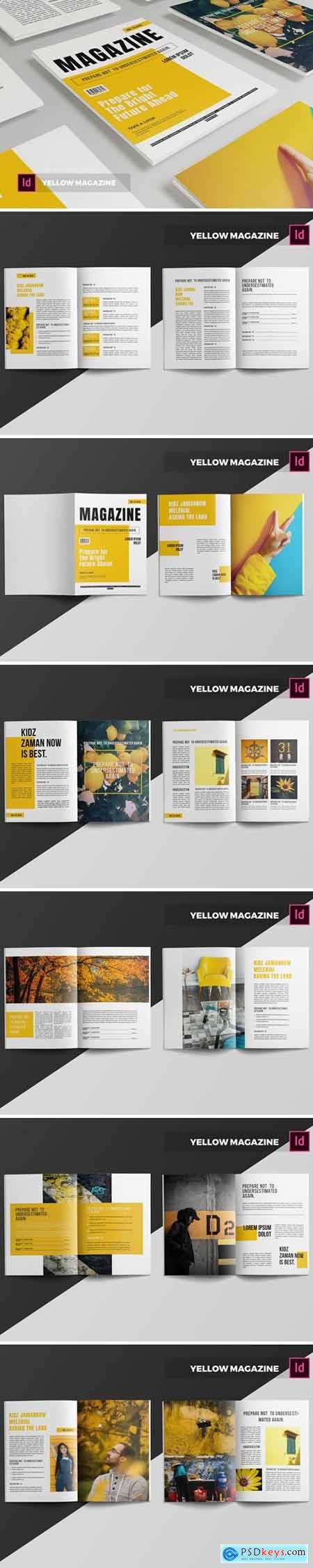 Yellow Magazine Template