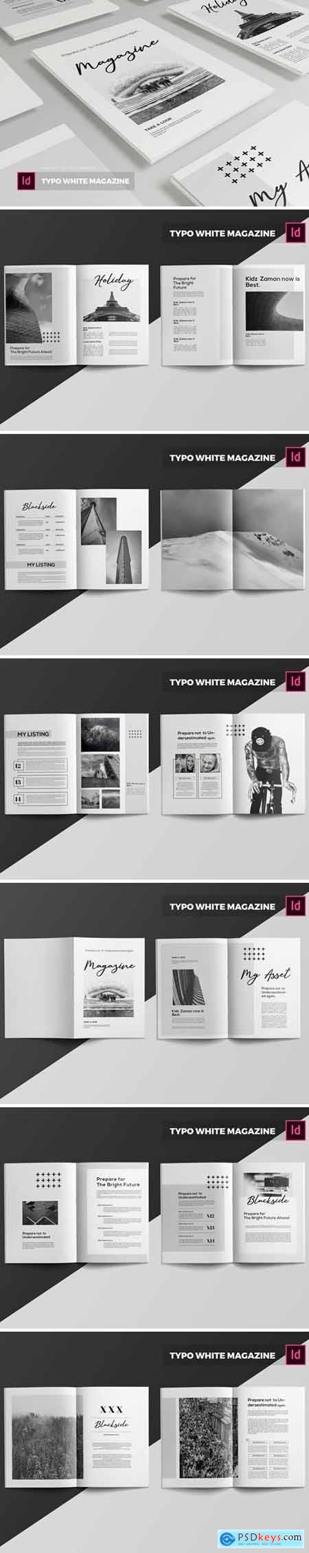 Typo White Magazine Template