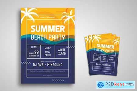 Summer Beach Party Flyer Promo Template