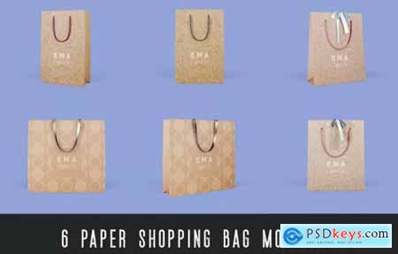 6 Paper Shopping Bag Mockups