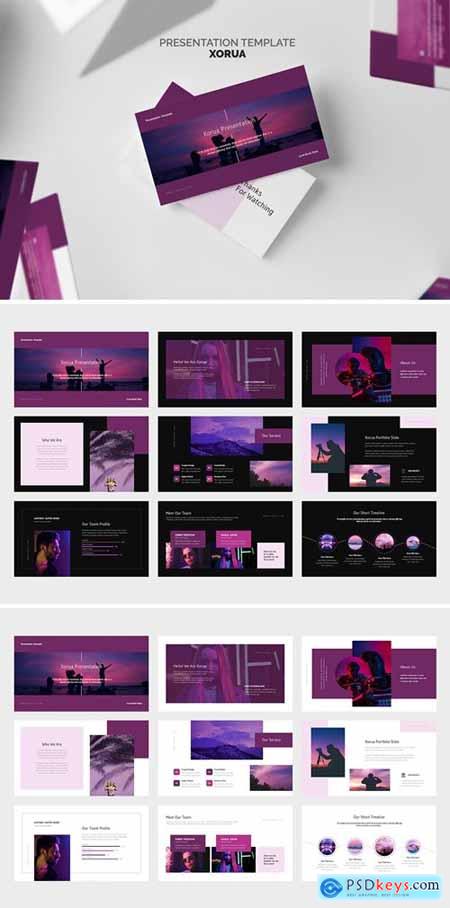 Xorua Purple Gradient Color Tone Powerpoint