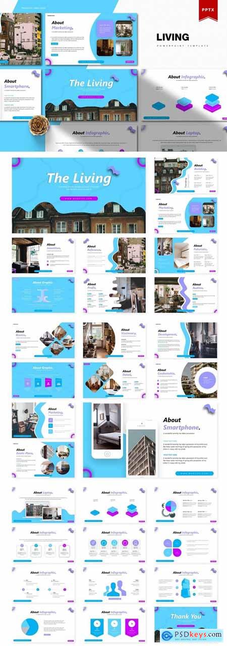 The Living Powerpoint, Keynote and Google Slides Templates
