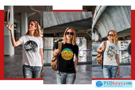 T-Shirt Mock-Up's Casual Girl 3797643