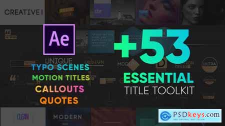 VideoHive Essential Titles Toolkit 24218793