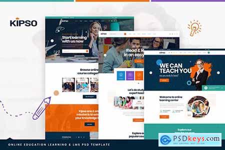 Kipso - Online Education Learning & LMS PSD