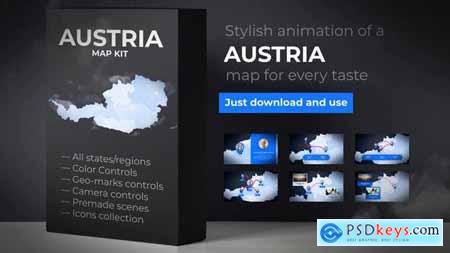 VideoHive Austria Map - Republic of Austria Map Kit