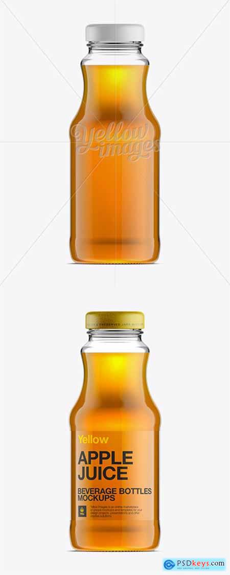 Glass Bottle W Apple Juice Mockup 11219